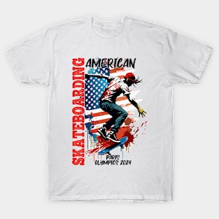 paris 2024 skateboarding T-Shirt